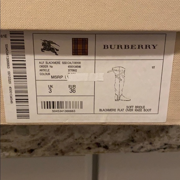 BURBERRY "Blackmere Flat Over the knee" Boot 36 - Picture 9 of 9